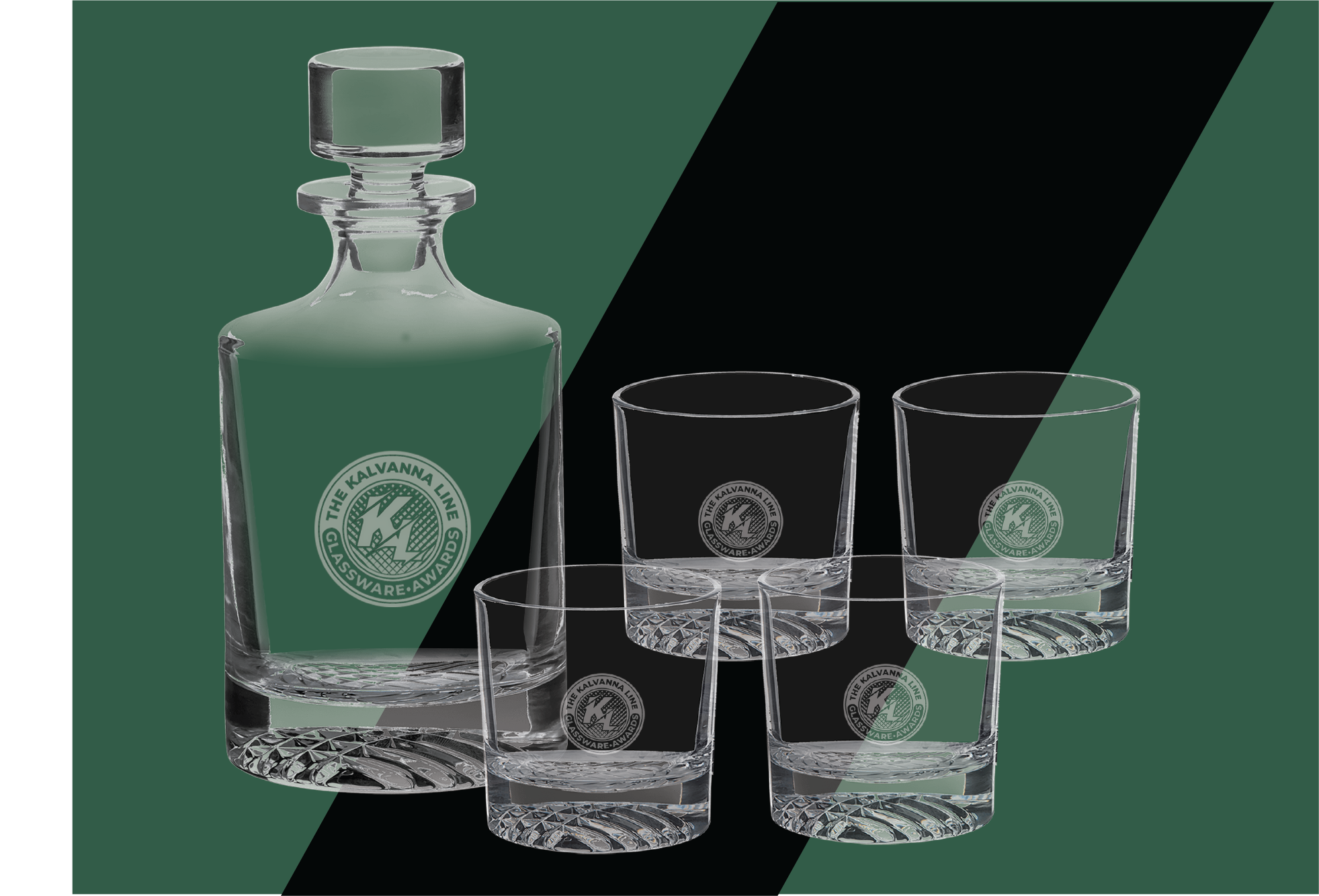 Glass Decanter Sets-Round